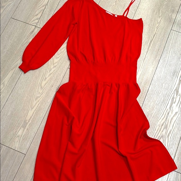 Red one shoulder dress - Picture 1 of 6